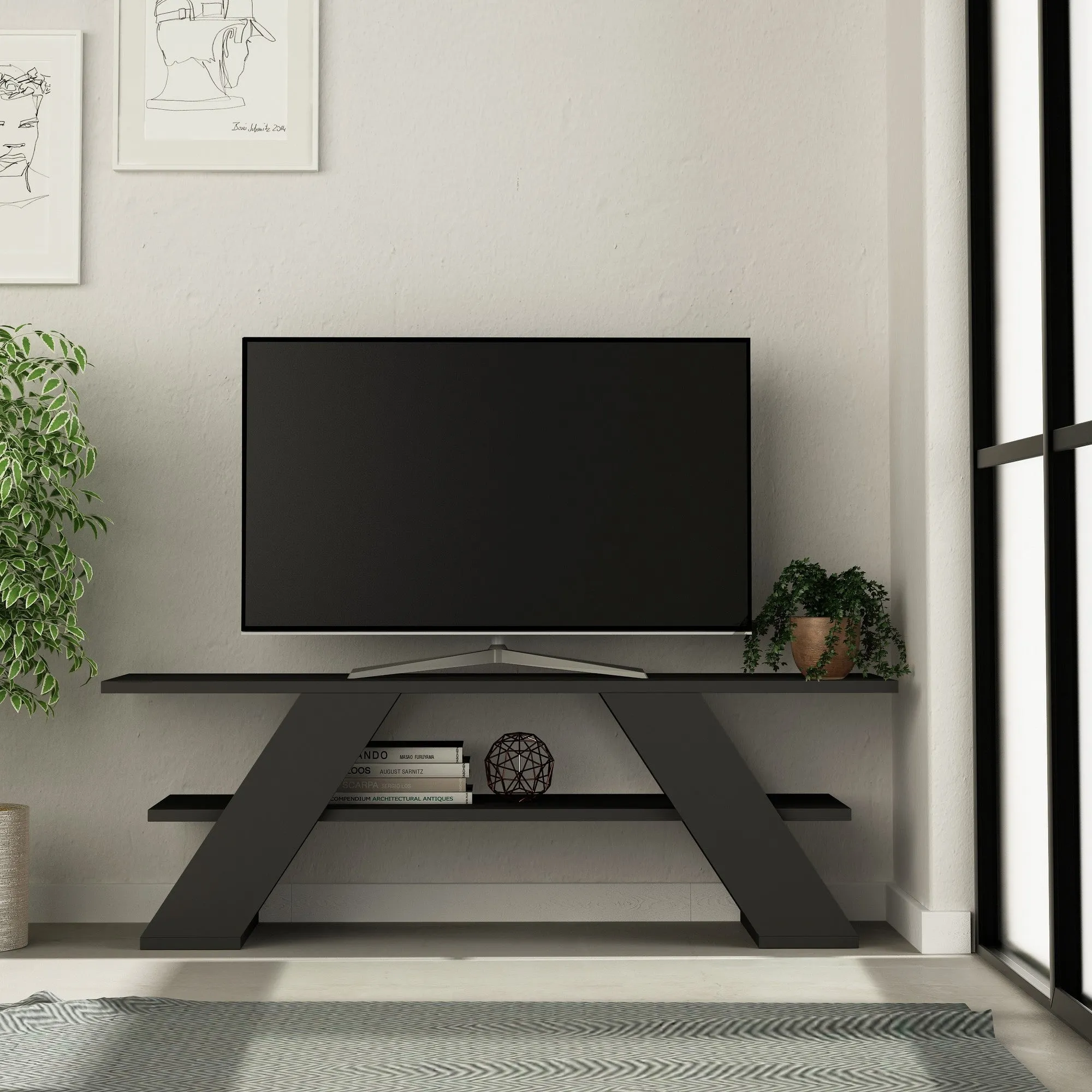 TV Stand Farfalla - Anthracite