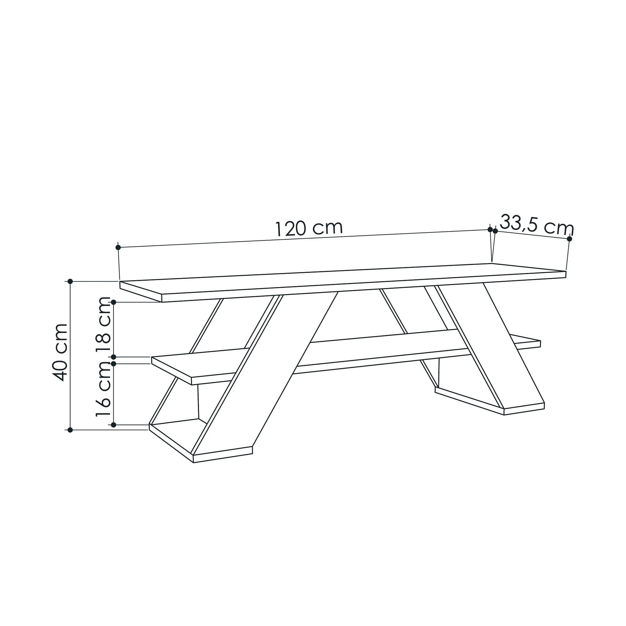 TV Stand Farfalla - Anthracite