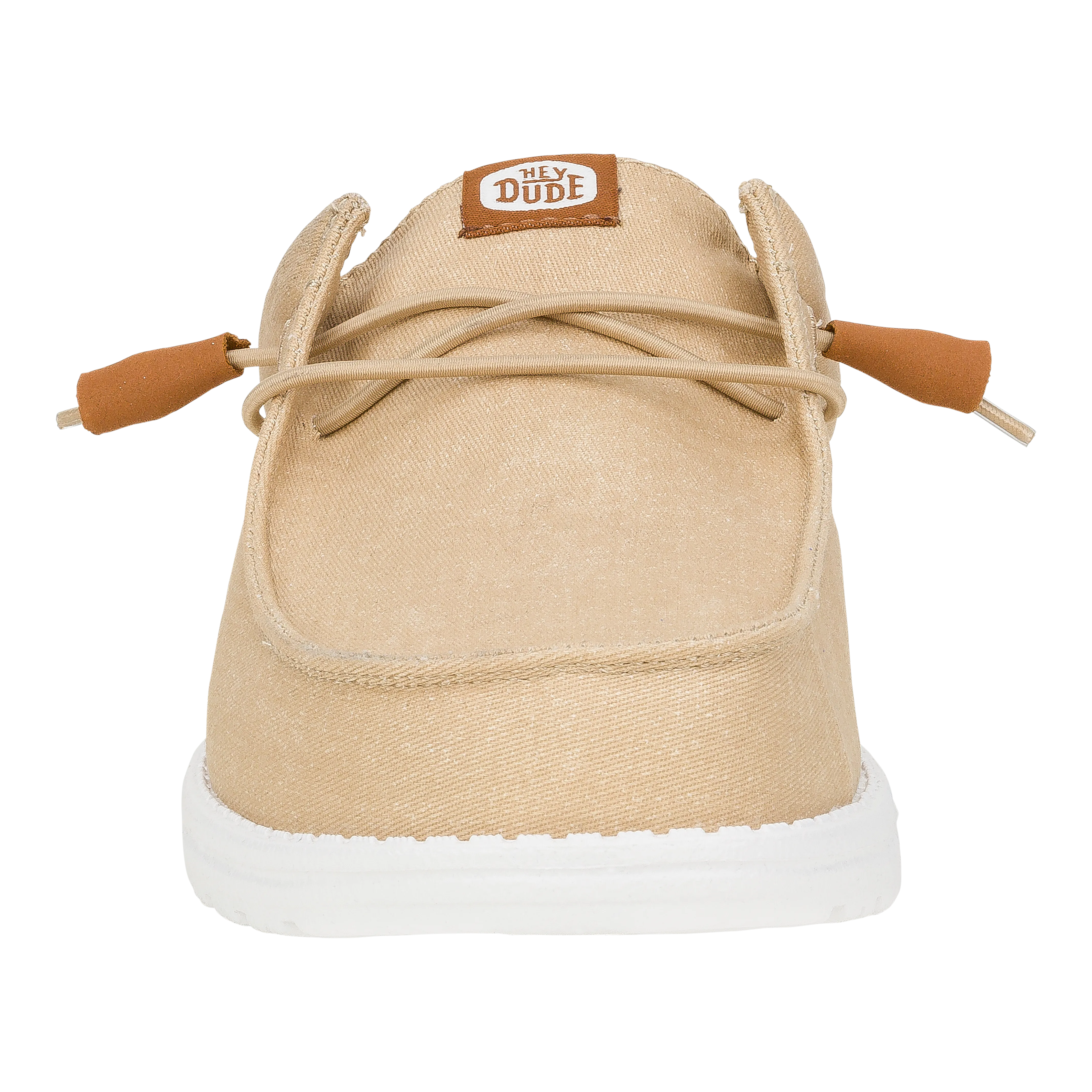 Wally Slip Stretch Canvas - Tan/White