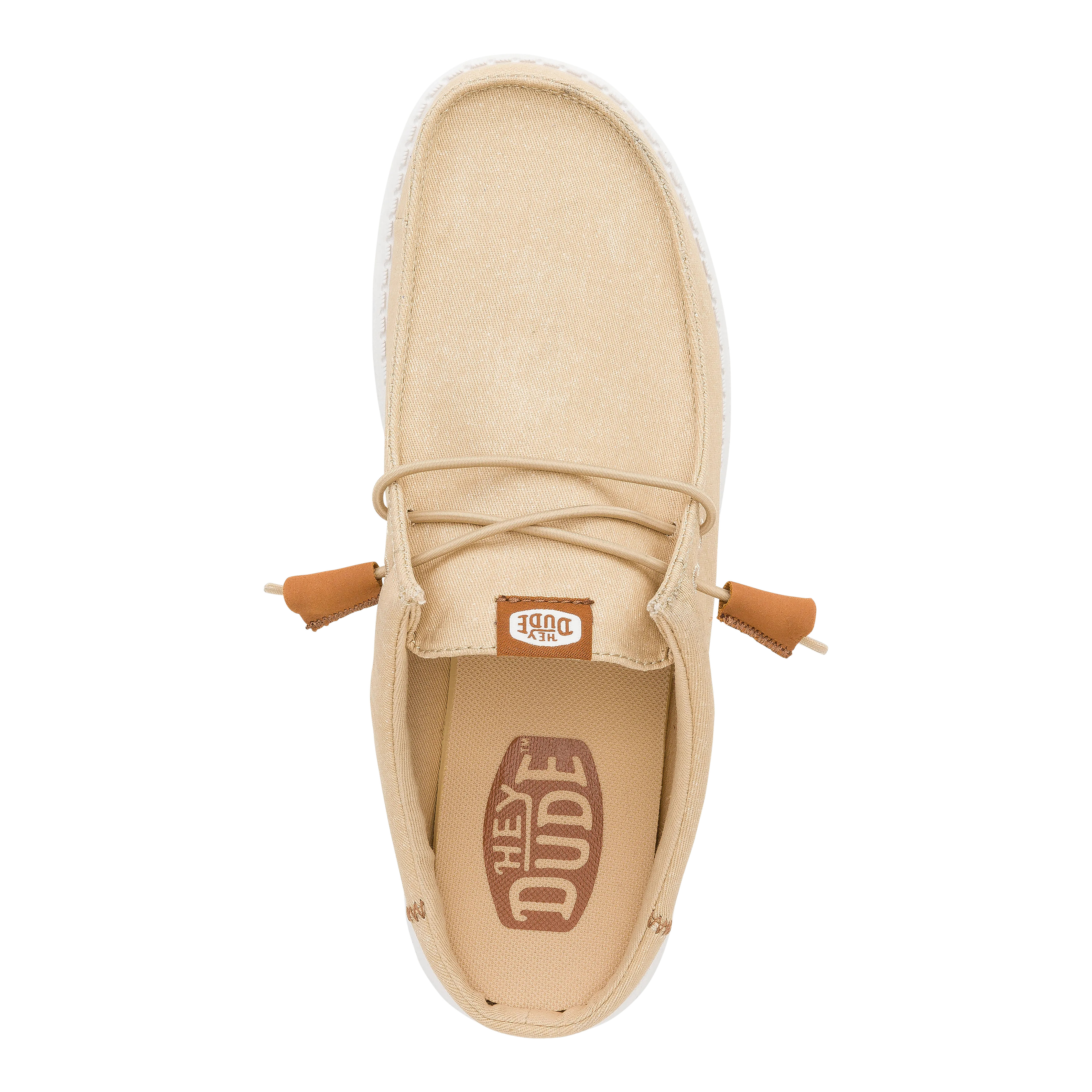 Wally Slip Stretch Canvas - Tan/White